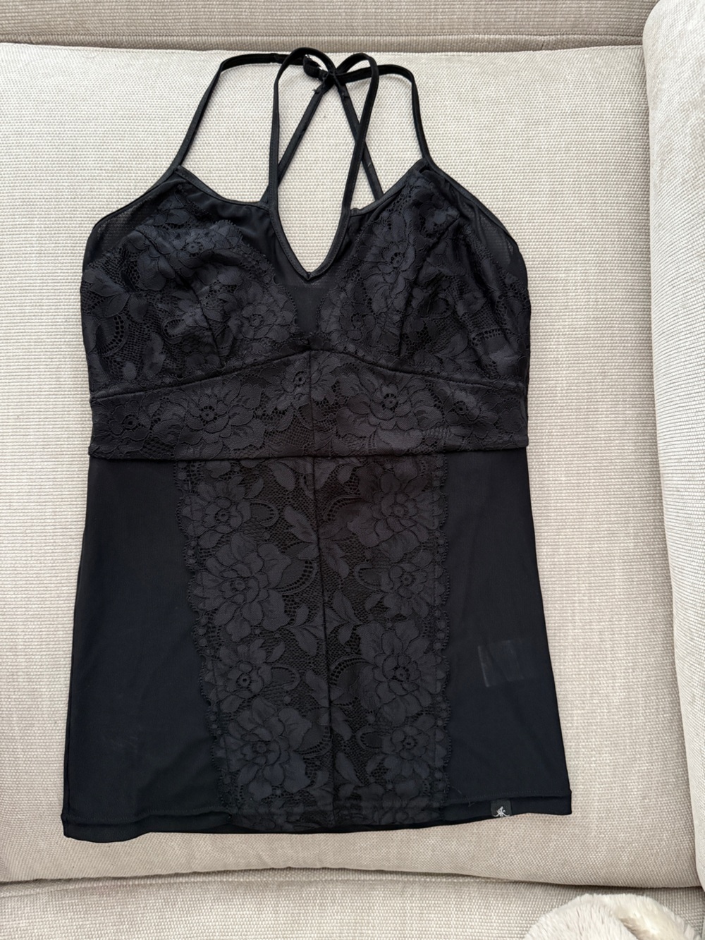 Black Karv Lace Strappy Camisole